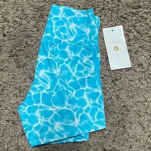Buffbunny Citrus Shorts- Reflection Print Aqua